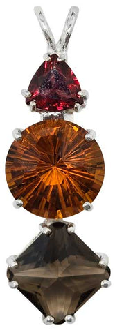 Siberian Gold Quartz Super Nova™ with Garnet & Smokey Quartz