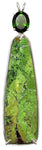 Gaspeite with Oval Cut Chrome Diopside