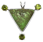 Gaspeite with Peridot