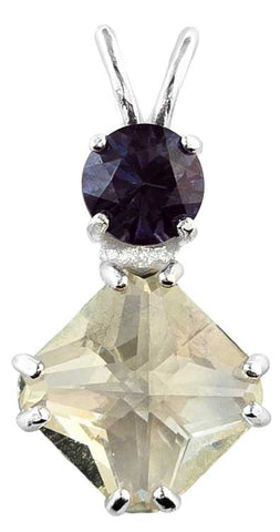 Golden Labradorite Mini Magician Stone™ with Round Cut Alexandrite