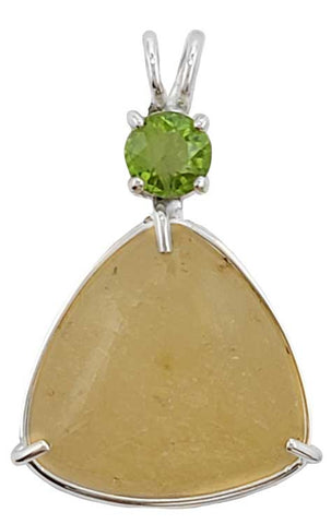 Golden Danburite with Round Cut Peridot Special 2