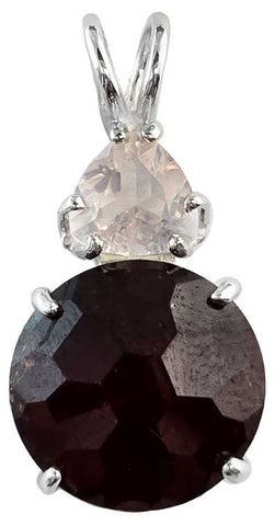 Hessonite Garnet Super Nova™ with Trillion Cut Rose Quartz