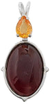 Hessonite Garnet with Pear Cut Fancy Sapphire Special 3
