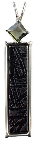 Meteorite with Square Cut Moldavite
