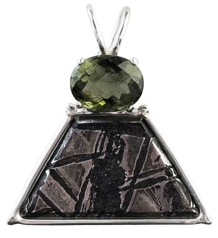 Meteorite with Oval Cut Moldavite