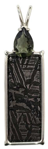Meteorite with Pear Cut Moldavite