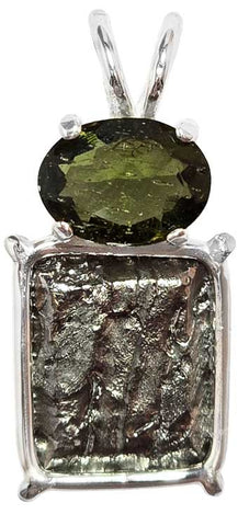 Meteorite with Oval Cut Moldavite