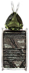 Meteorite with Trillion Cut Moldavite