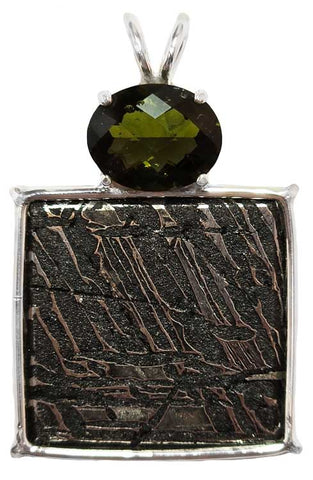 Meteorite with Oval Cut Moldavite