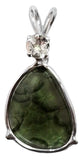 Moldavite with Round Cut Phenacite