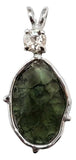 Moldavite with Round Cut Phenacite