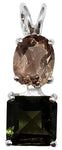 Moldavite with Sunstone