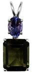 Moldavite with Tanzanite