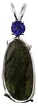 Moldavite with Round Cut Tanzanite