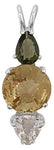 Citrine Mini Radiant Heart™ with Moldavite & Danburite