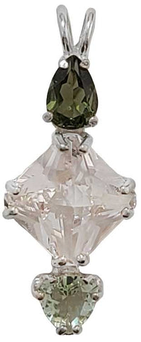 Danburite Mini Magician Stone™ with Moldavite & Andaras Crystal Glass