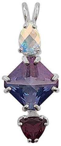 Tanzine Aura Mini Magician Stone™ with Mystic Topaz & Rhodolite Garnet