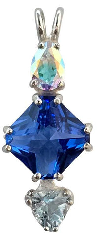 Siberian Blue Quartz Mini Magician Stone™ with Mystic Topaz & Blue Topaz