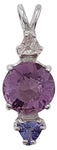 Amethyst Mini Radiant Heart™ with Phenacite & Tanzanite