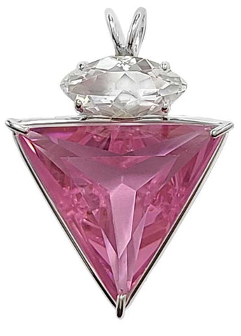 Pink Garnet Angelic Star™ with Marquise Cut Clear Quartz