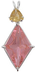 Pink Garnet Ascension Star™ with Round Cut Golden Topaz