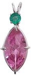 Pink Garnet Infinite Eye™ with Round Cut Emerald