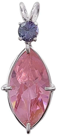 Pink Garnet Infinite Eye™ with Round Cut Tanzanite