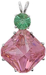 Pink Garnet Regular Magician Stone™ with Super Nova Cut Tibetan Green Obsidian