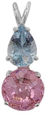 Pink Garnet Mini Radiant Heart™ with Aquamarine