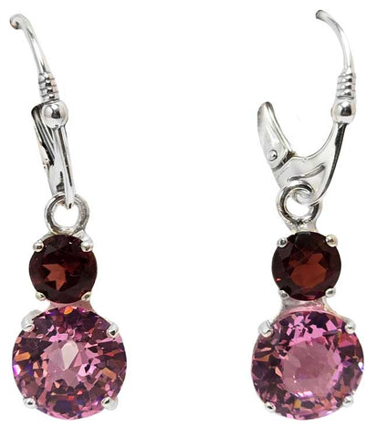 🎁 Pink Garnet Mini Radiant Heart™ with Garnet Dangle Earrings (100% off)