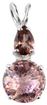 Pink Garnet Mini Radiant Heart™ with Pear Cut Pink Tourmaline