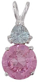 Pink Garnet Mini Radiant Heart™ with Aquamarine