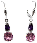 🎁 Pink Garnet Mini Super Nova™ with Amethyst Dangle Earrings (100% off)