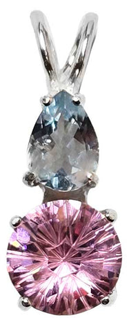 Pink Garnet Mini Super Nova™ with Pear Cut Aquamarine