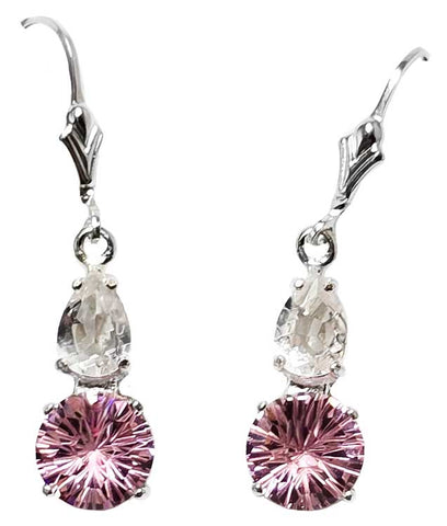 🎁 Pink Garnet Mini Super Nova™ with Danburite Dangle Earrings (100% off)
