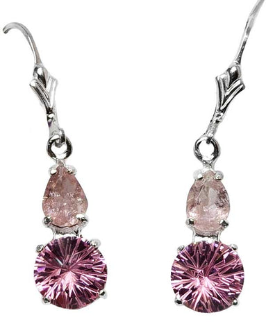 🎁 Pink Garnet Mini Super Nova™ with Pink Tourmaline Dangle Earrings (100% off)