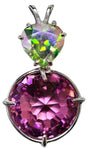 Pink Garnet Radiant Heart Crystal™ with Heart Cut Mystic Topaz