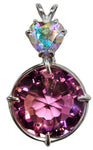 Pink Garnet Radiant Heart Crystal™ with Heart Cut Mystic Topaz