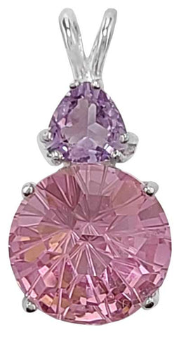 Pink Garnet Super Nova™ with Trillion Cut Amethyst