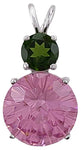 Pink Garnet Super Nova™ with Round Cut Chrome Diopside