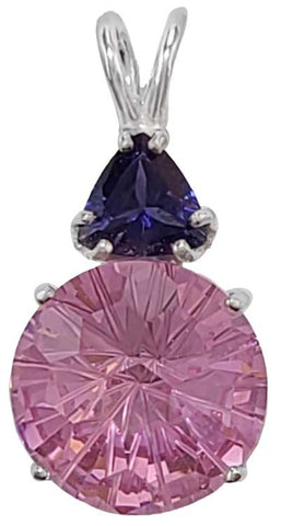 Pink Garnet Super Nova™ with Trillion Cut Iolite