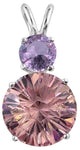 Pink Garnet Super Nova™ with Round Cut Ruby Lavender Quartz