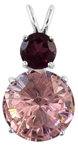 Pink Garnet Super Nova™ with Round Cut Rhodolite Garnet