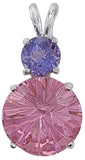 Pink Garnet Super Nova™ with Trillion Cut Tanzanite