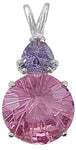 Pink Garnet Super Nova™ with Trillion Cut Tanzanite