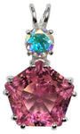 Pink Garnet Star of Venus™ with Round Cut Mystic Topaz