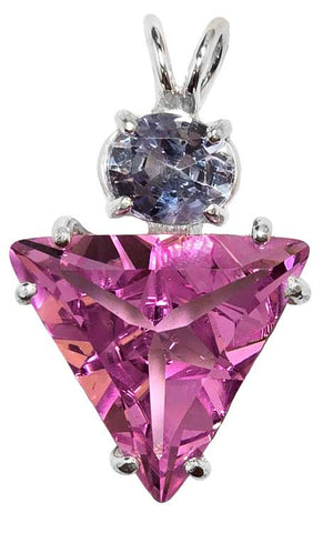 Pink Garnet Small Angelic Star™ with Oval Cut Sapphire