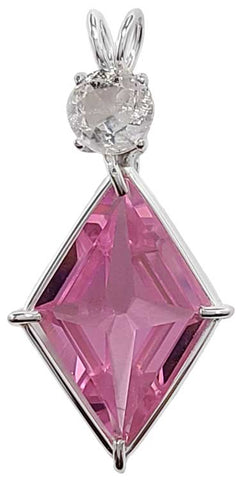 Pink Garnet Small Ascension Star™ with Round Cut Danburite