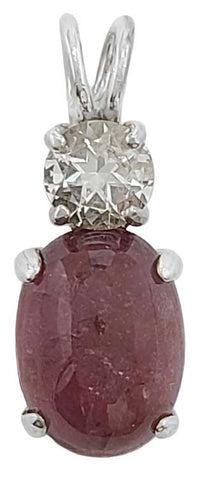 Pink Tourmaline with Round Cut White Topaz Special 1