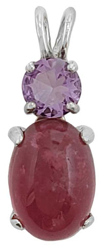 Pink Tourmaline with Round Cut Amethyst Special 1